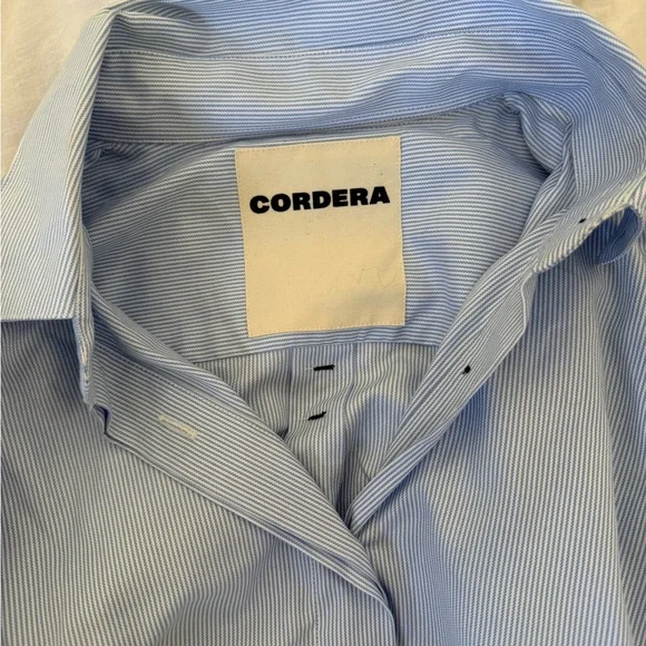 Cordera Women's Blue Button Down Shirt - Picture 3 of 3